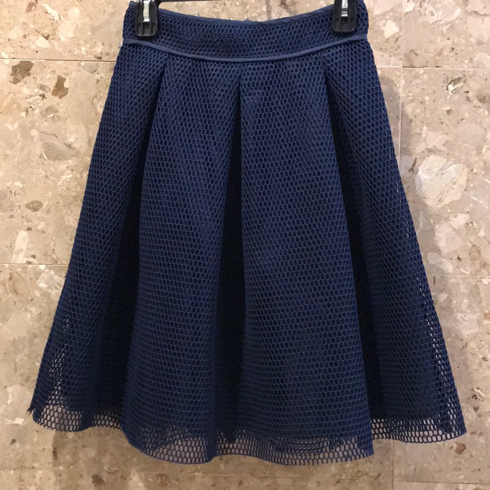 Mür pleated fishnet midi skirt